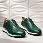 Cushioned Cowhide Comfort Sneakers