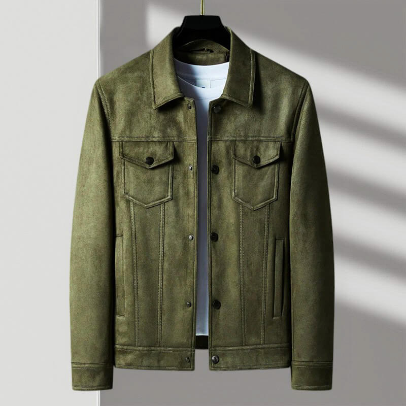 Tailored Retro Suede Jacket