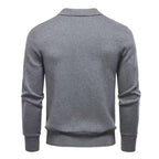 Zip-Up Cotton Knit Cardigan