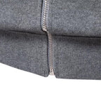 Zip-Up Cotton Knit Cardigan