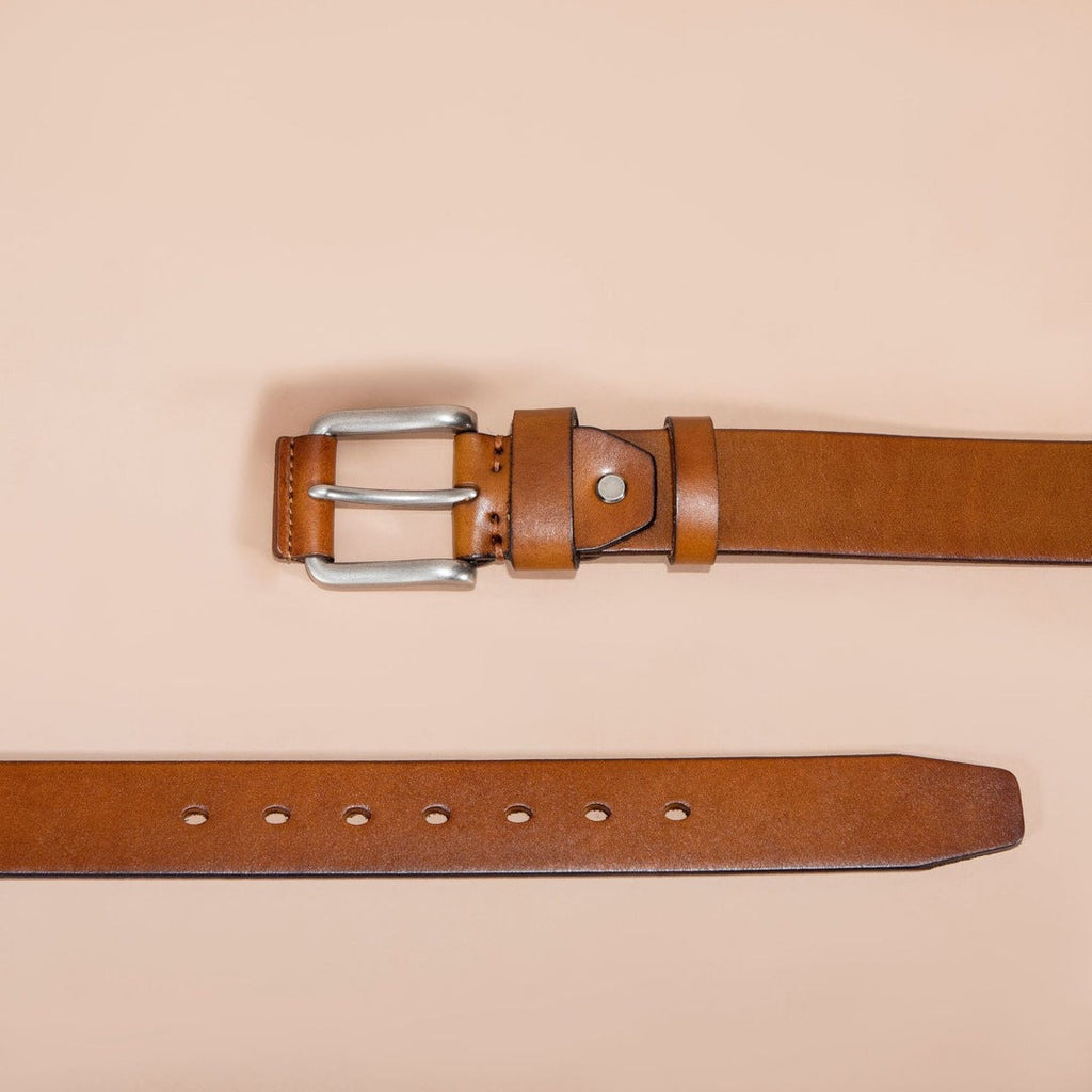 Full-Grain Leather Vintage Buckle Belt