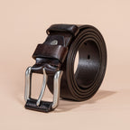 Full-Grain Leather Vintage Buckle Belt