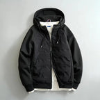 Waterproof Quilted Panel Hooded Jacket