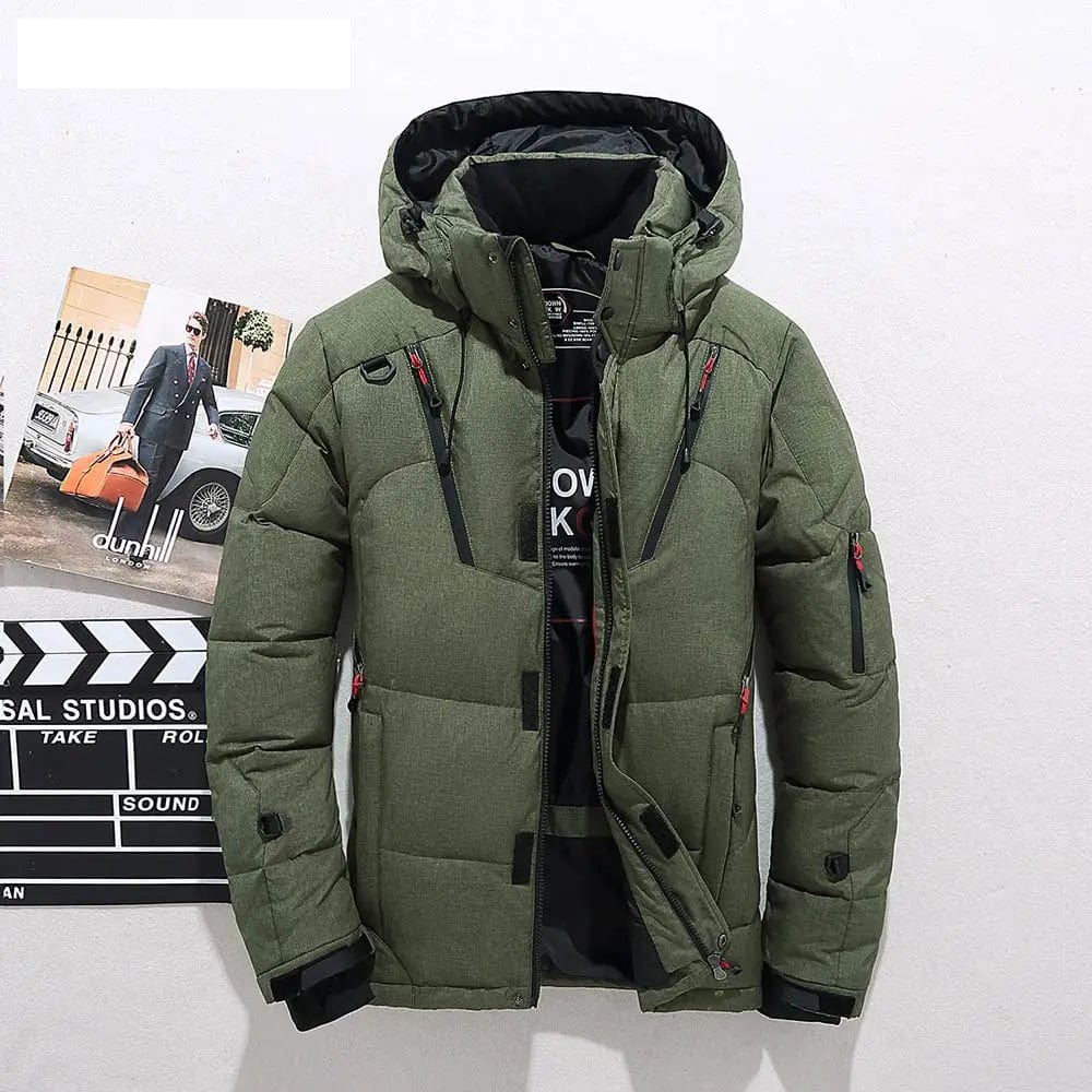 Quilted Down Puffer Winter Jacket