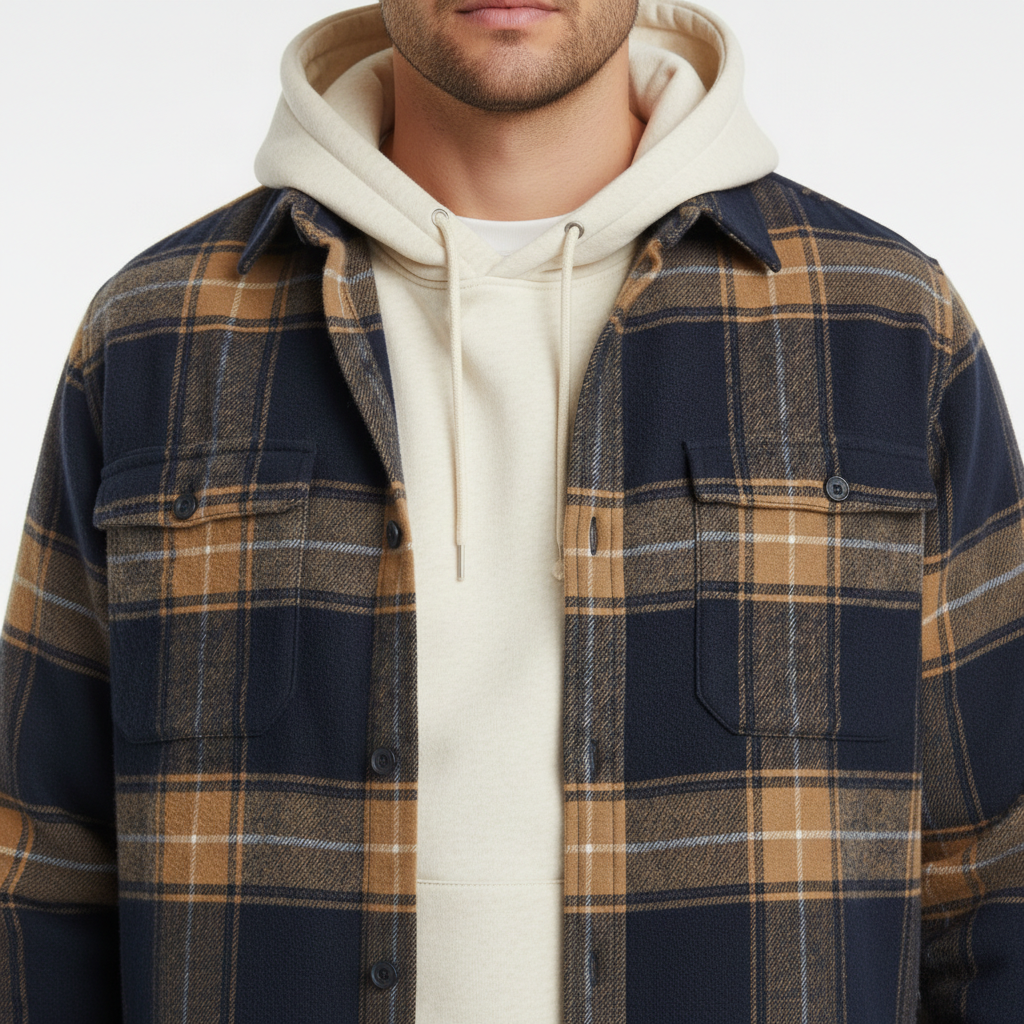 Men's Brushed Cotton Flannel Shirt