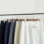 Relaxed Linen Drawstring Trousers