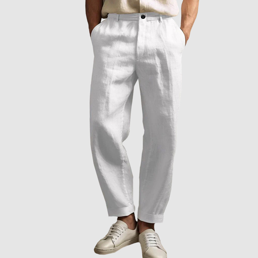 Straight Leg Breathable Linen Pants
