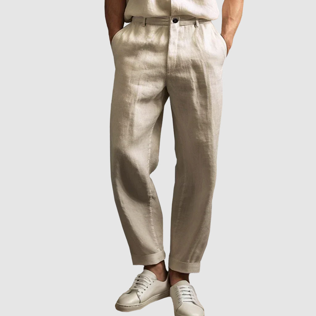 Straight Leg Breathable Linen Pants