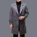 Notched Lapel Wool Blend Coat