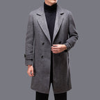 Notched Lapel Wool Blend Coat
