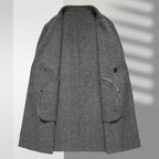 Notched Lapel Wool Blend Coat