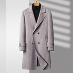 Notched Lapel Wool Blend Coat