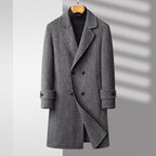 Notched Lapel Wool Blend Coat