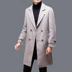 Notched Lapel Wool Blend Coat