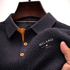 Textured Collar Polo Shirt