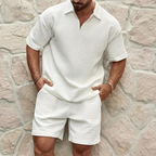Half-Zip Polo and Shorts Set