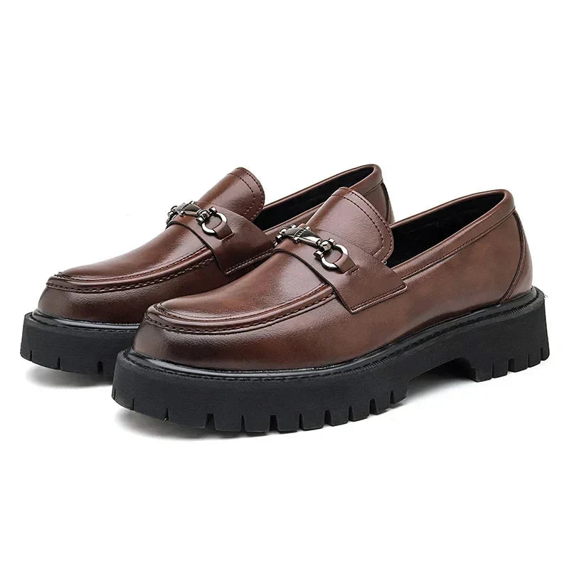 Men's Leather Lug Sole Loafers