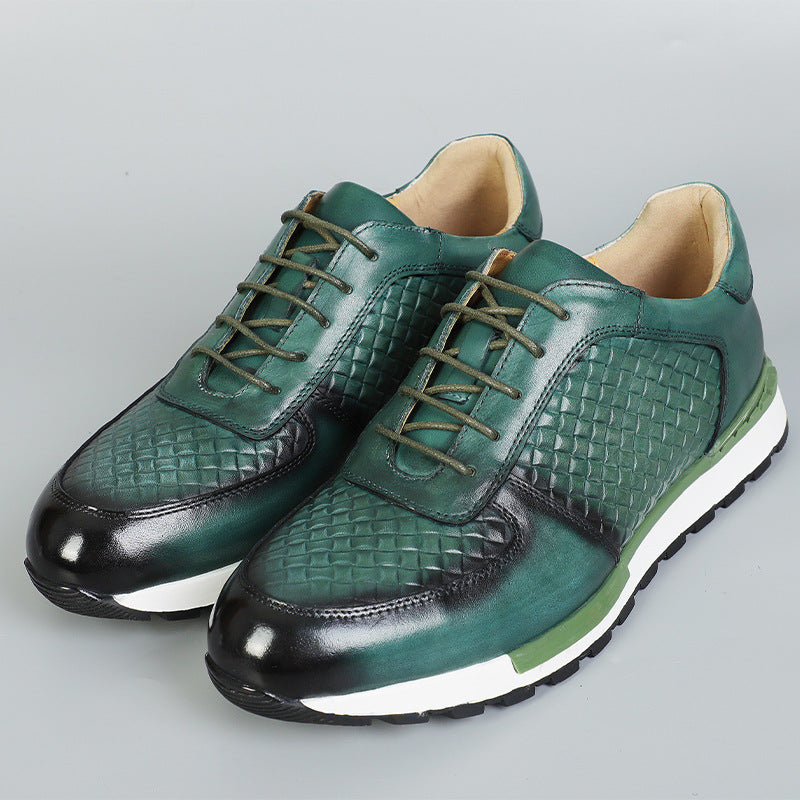 Polished Leather Comfort Sneakers