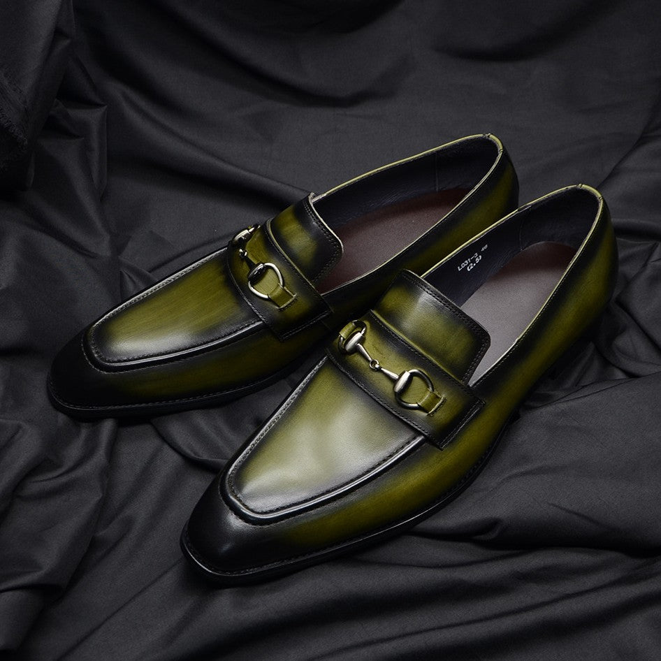 Soft Cowhide Slip-On Loafers