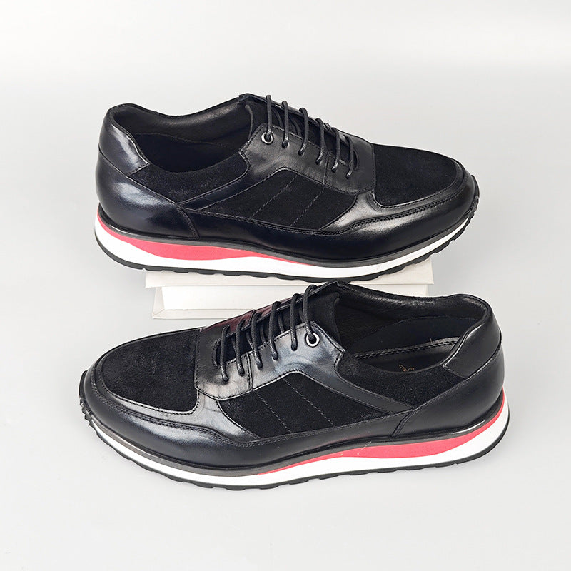 Retro Cowhide Leather Sneakers