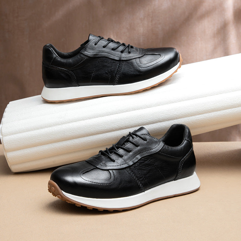 Hand-Stitched Leather Sneakers