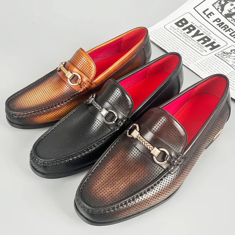 Breathable Perforated Loafers