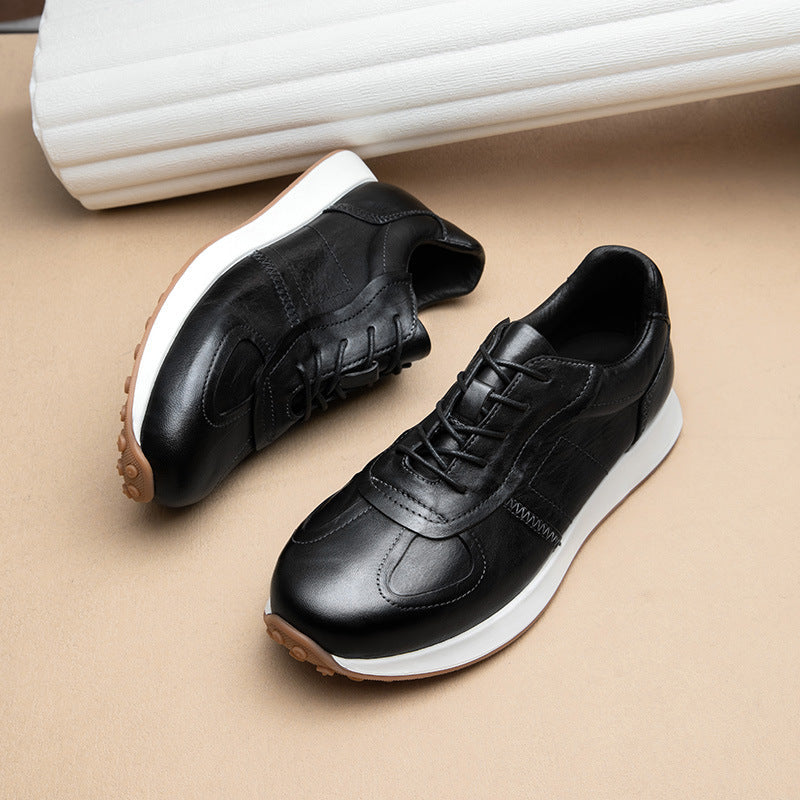 Hand-Stitched Leather Sneakers