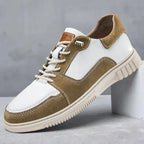 Split Leather Slip-On Sneakers