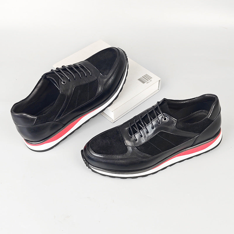 Retro Cowhide Leather Sneakers