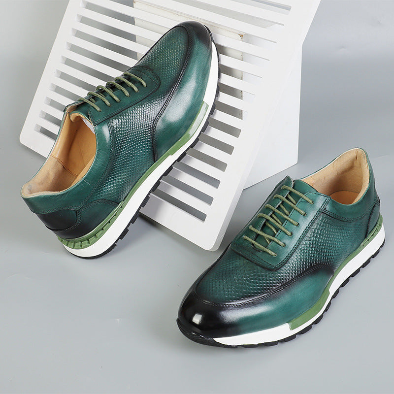 Polished Leather Comfort Sneakers