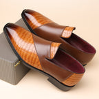 Croc-Embossed Leather Loafers