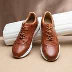 Hand-Stitched Leather Sneakers