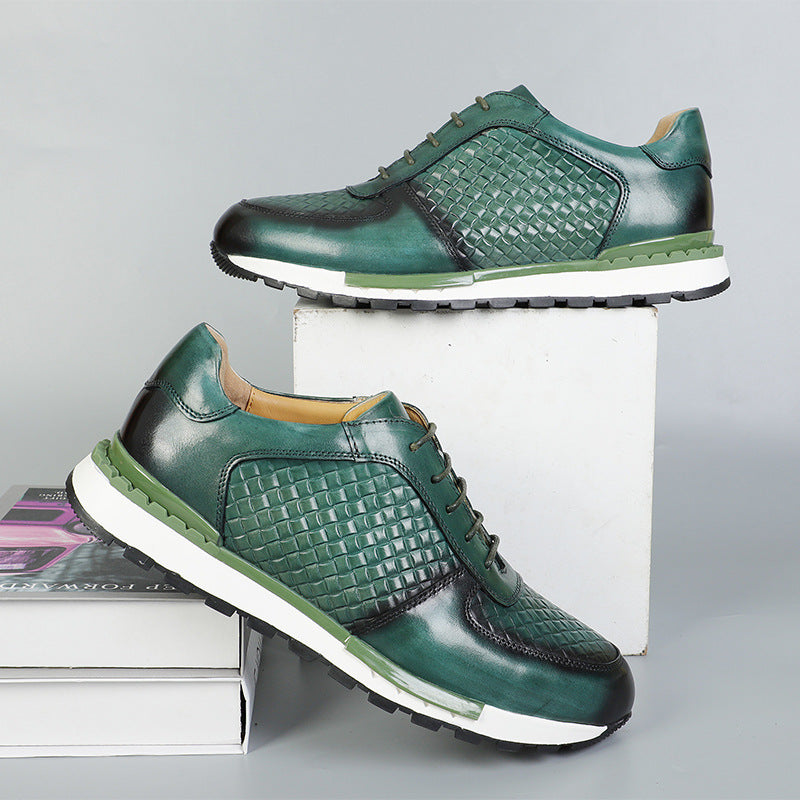 Polished Leather Comfort Sneakers