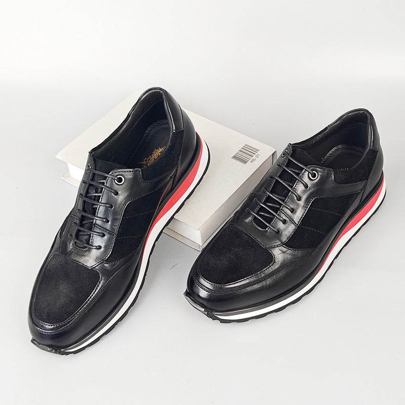 Retro Cowhide Leather Sneakers
