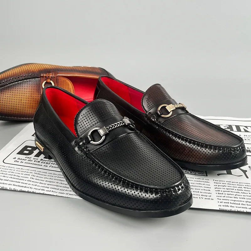 Breathable Perforated Loafers