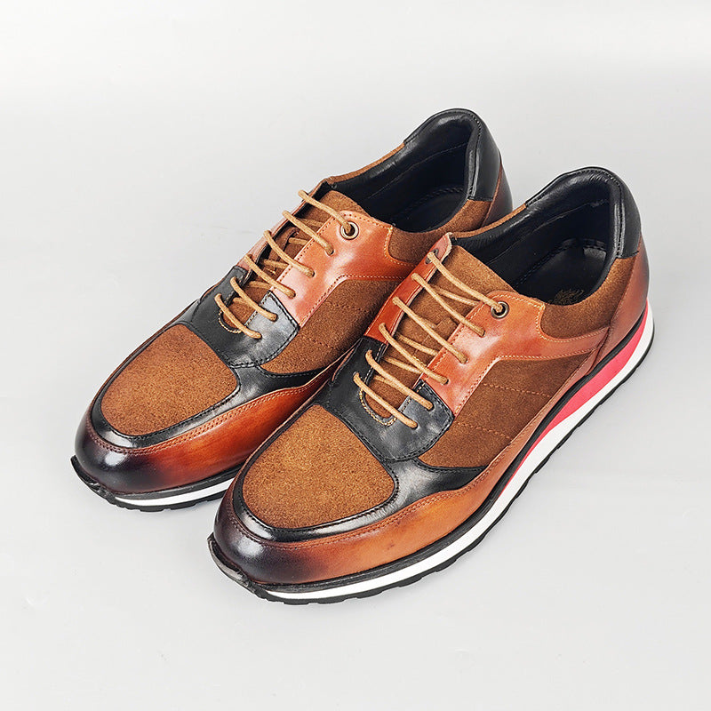 Retro Cowhide Leather Sneakers