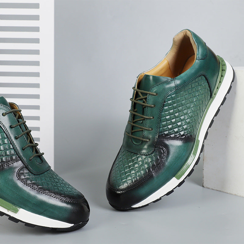 Polished Leather Comfort Sneakers