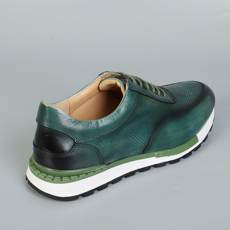 Polished Leather Comfort Sneakers