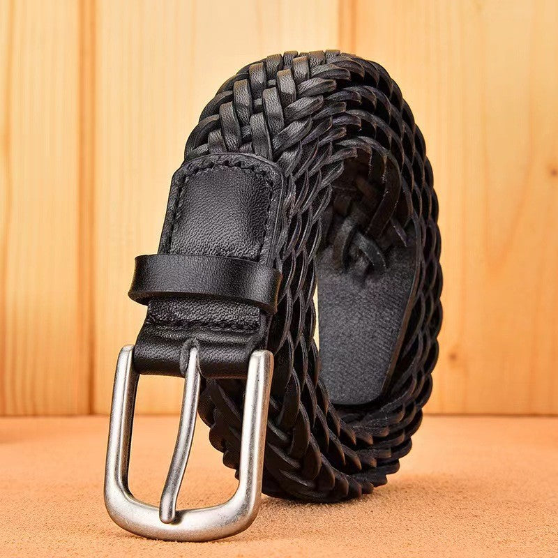 Hand-Woven Leather Belt