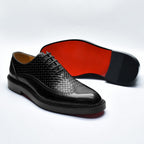 Woven Leather Oxford Shoes