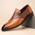 Croc-Embossed Leather Loafers