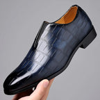 Polished Stretch Leather Loafers