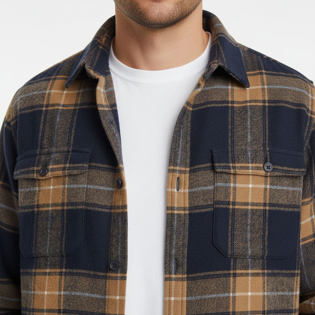Men's Brushed Cotton Flannel Shirt