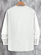 Solid Cotton Button-Up Casual Shirt