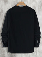 Solid Cotton Button-Up Casual Shirt
