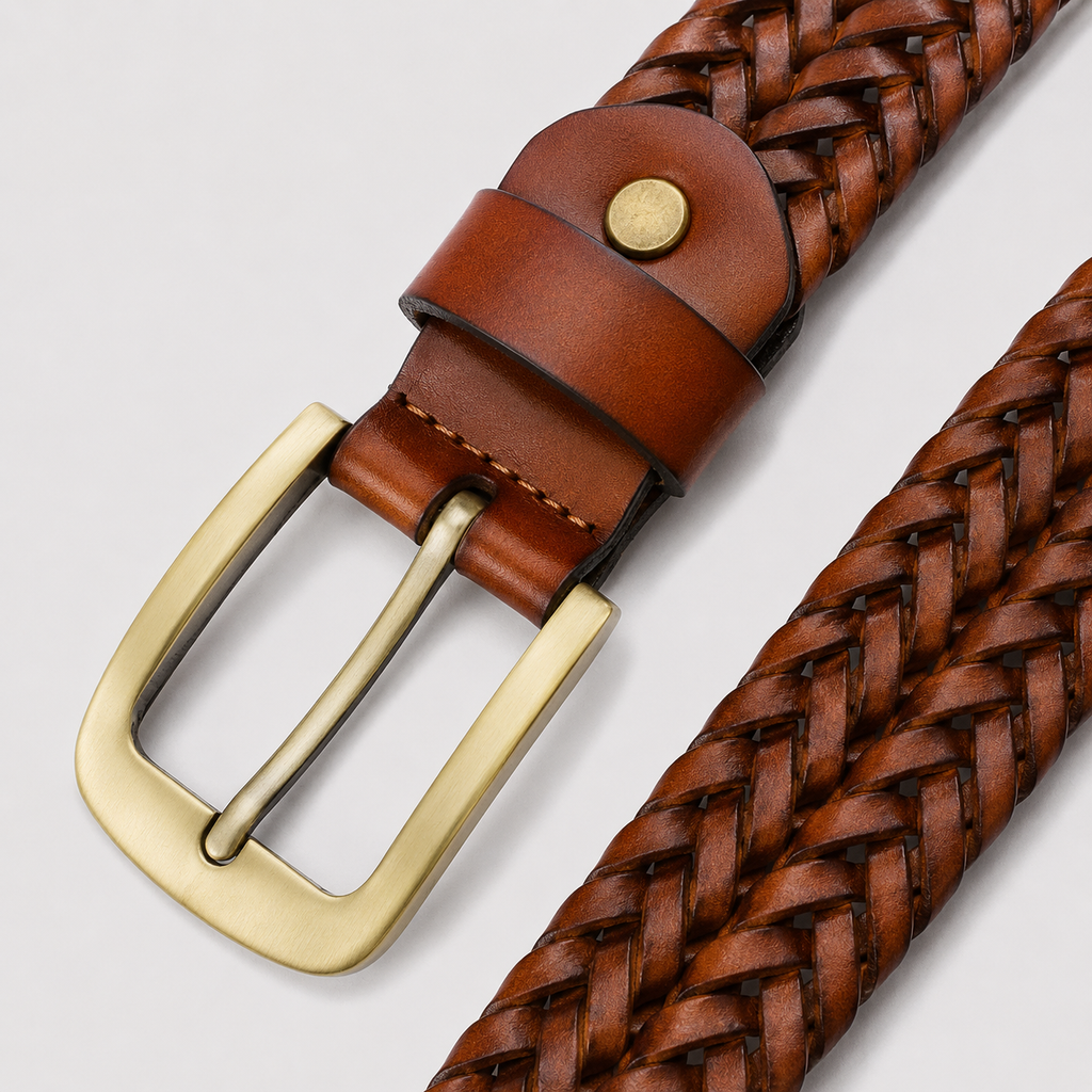 Woven Leather Belt