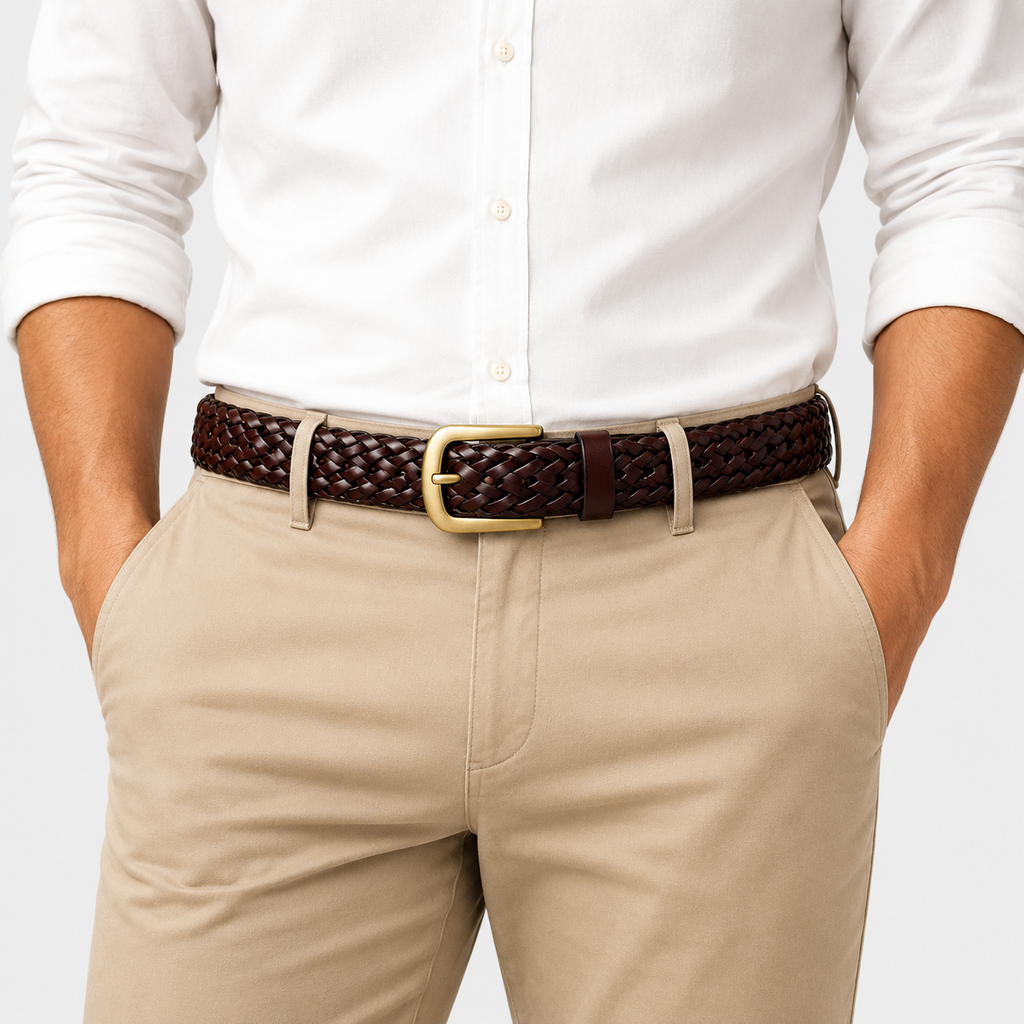 Woven Leather Belt