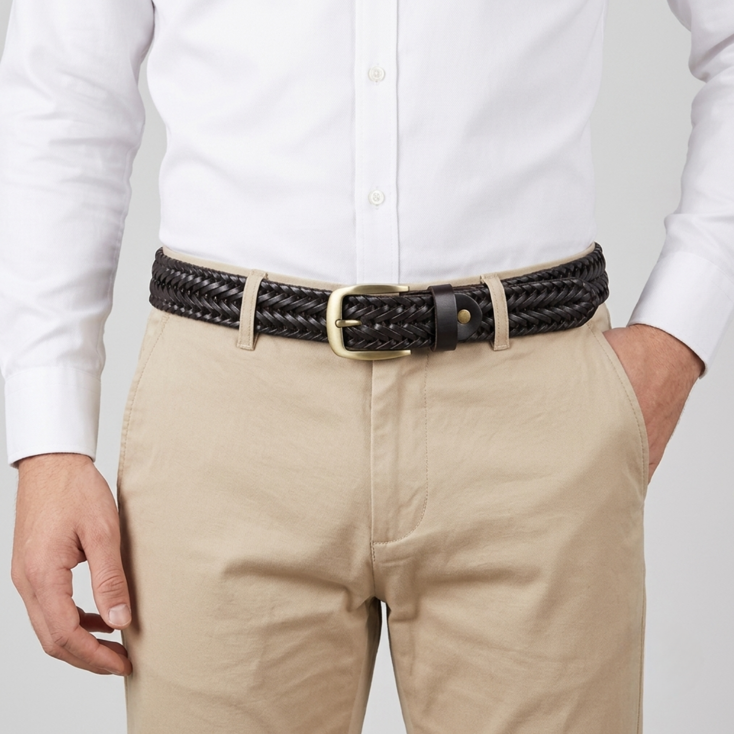 Woven Leather Belt