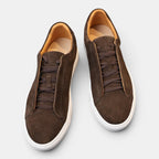 Suede Low-Top Lace-Up Sneakers