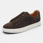Suede Low-Top Lace-Up Sneakers
